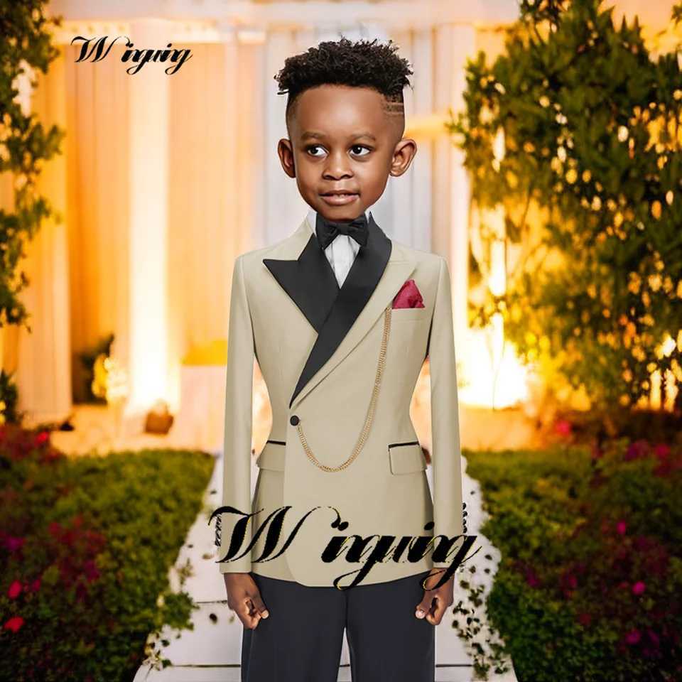 Suits Boys Wedding Tuxedo Kids Suit Custom Jacket Pant 2 Piece Formal Party Clothes Teen Festival Blazer costume enfant garon mariageL488