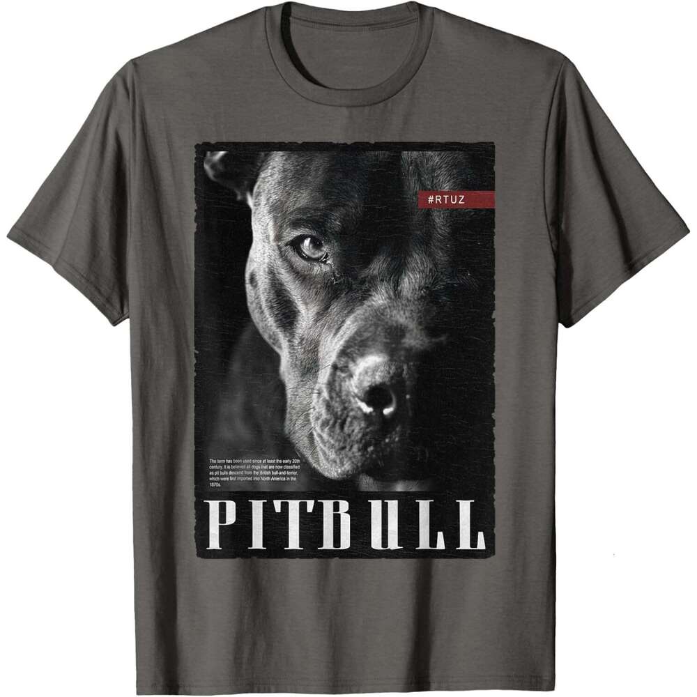 2025S Fashion Designer T Shirt For Mens Wild Terrier Portrait Bulldog Dog Owner Pitbull T Shirt Graphic Tee Casual Tops Clothes Short Sleeve Free Ship