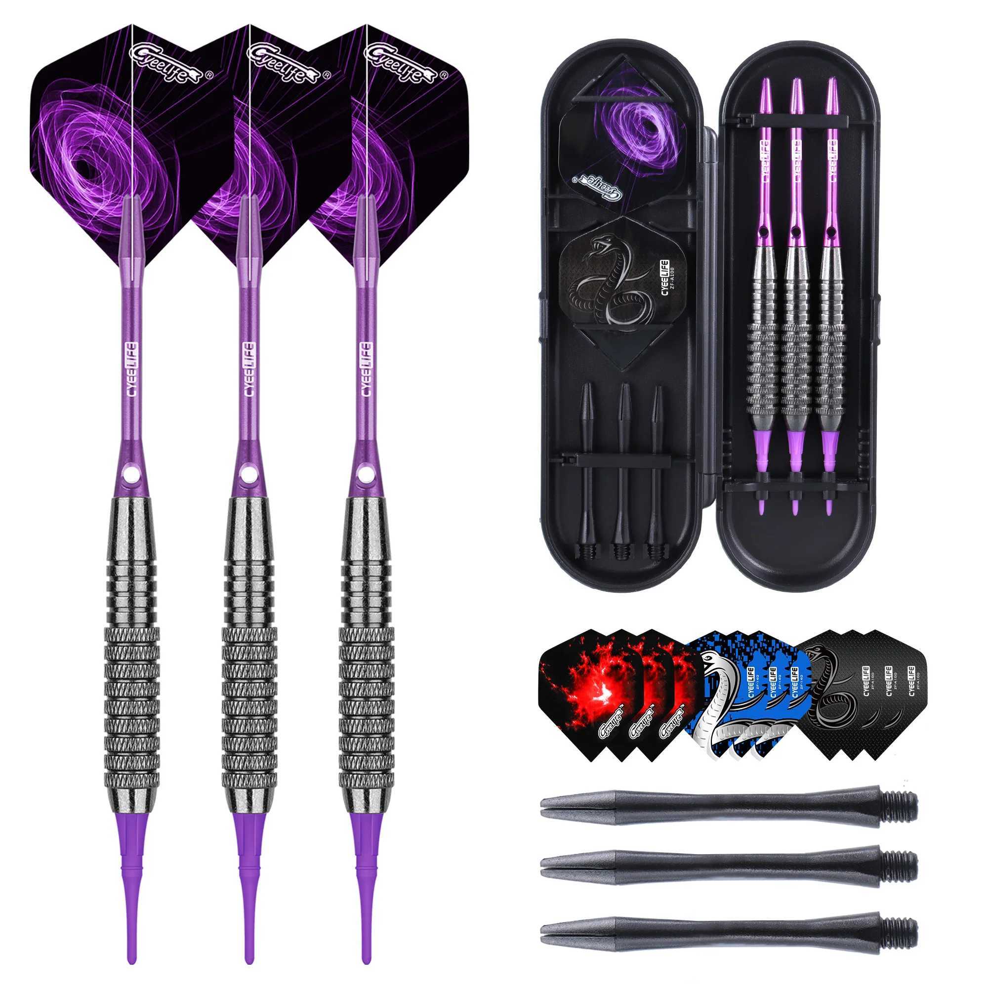 CyeeLife 18/20/24g Soft Dart Safety Practice Competition Rubber Head Adult Flying Sign Drop Resistant Aluminum Rod Tail Y240807