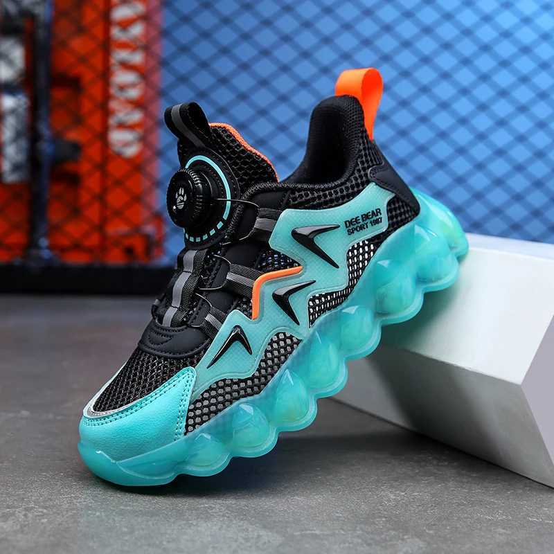 Flat shoes Luxury Boys Shoes Children Sneaker Fashion Platform Mesh Casual Sports Shoe Breathable Summer 2024 New Boy Sneaker H240805