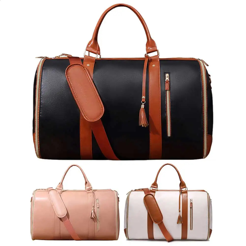 Garment Bag Convertible Duffel Large Capacity Handheld Luggage with Shoe for Weekend Getaways 240809