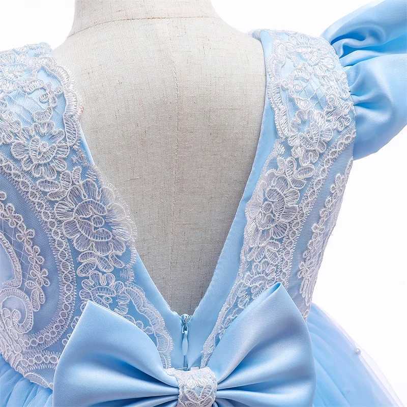 Baby Girl 1st Birthday Christening Dress Newborn Embroidery Lace Backless Flower Girls Dresses for Wedding Party Pageant Dresses X250220