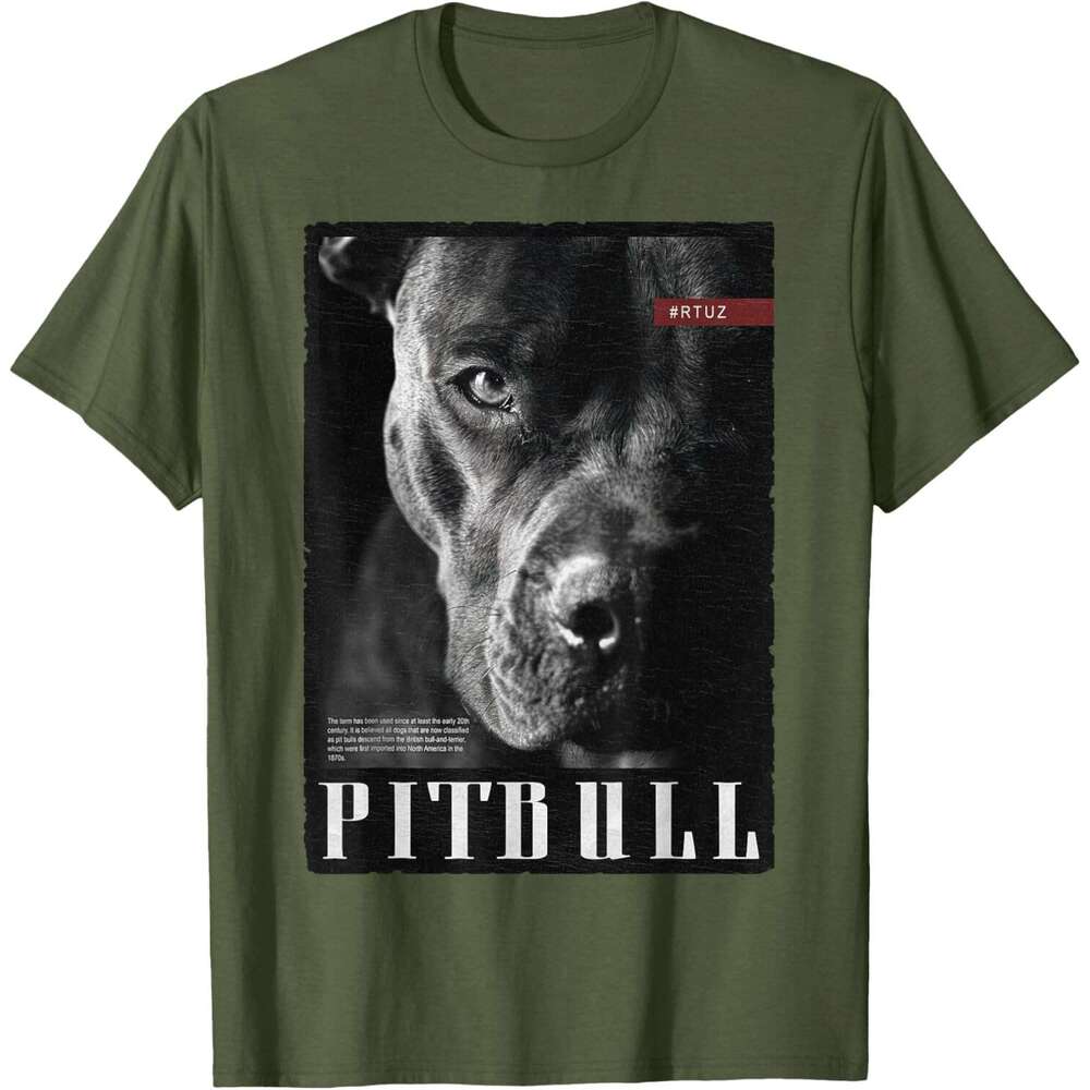 2025S Fashion Designer T Shirt For Mens Wild Terrier Portrait Bulldog Dog Owner Pitbull T Shirt Graphic Tee Casual Tops Clothes Short Sleeve Free Ship