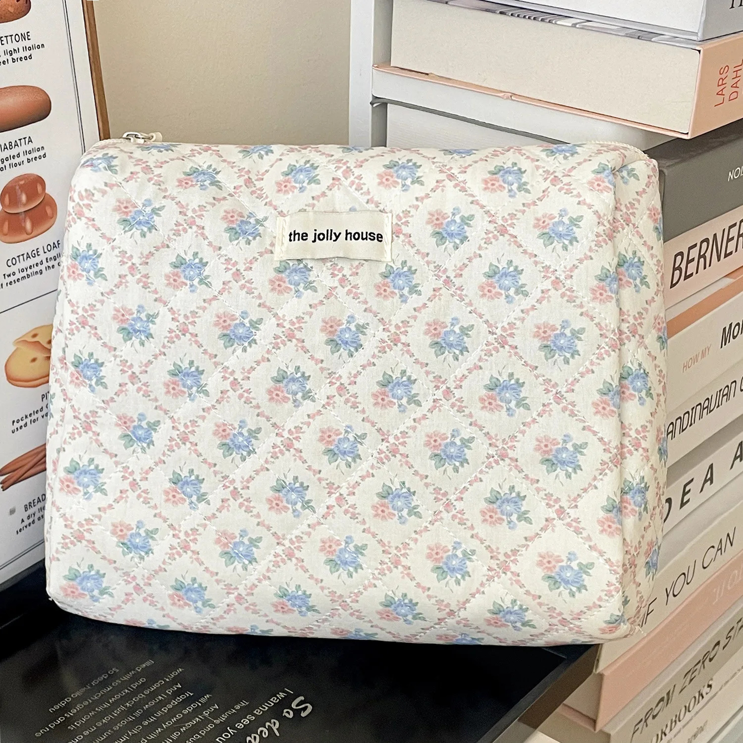 Retro ral Womens Travel Cosmetic Bag Sweet Cute Female Clutch Purse Makeup Case Handbags Portable Ladies Daily Storage Bags 240809 4