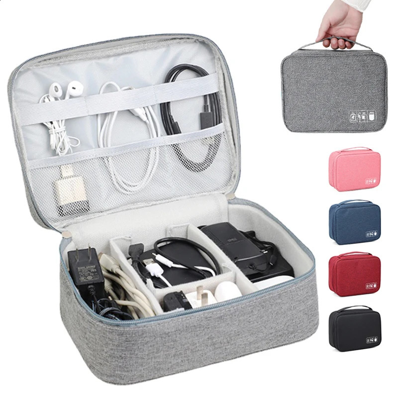 Data Cable Storage Bag Large Travel Manager Portable USB Charger Plug 240809