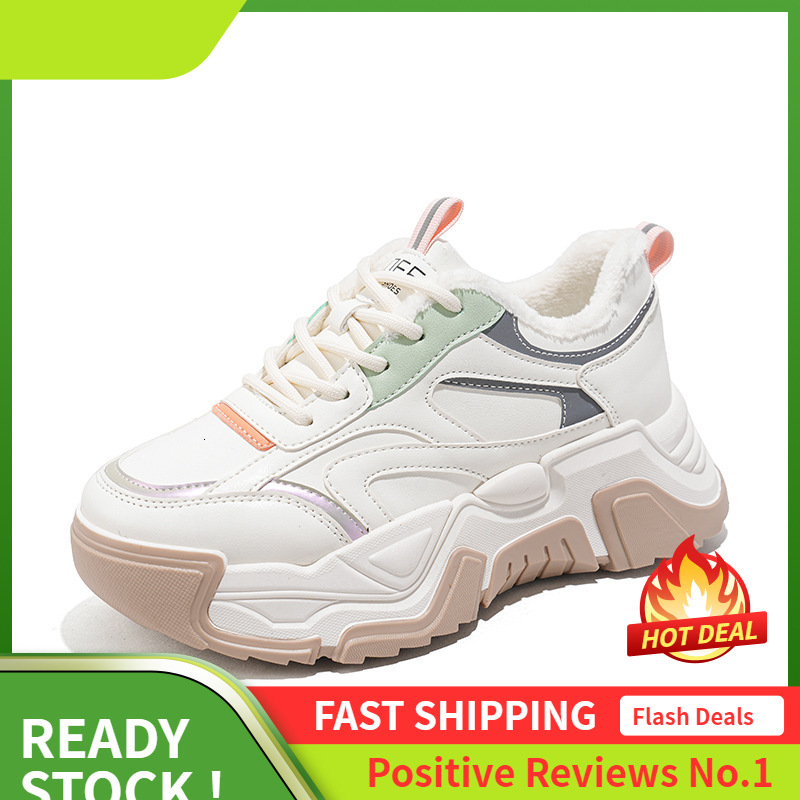 Ddmysports Ddmysports Dad Thick Soled Veet White Casual Sports Autumn And Winter New Women S Versatile Outdoor Shoes OUTDOOR