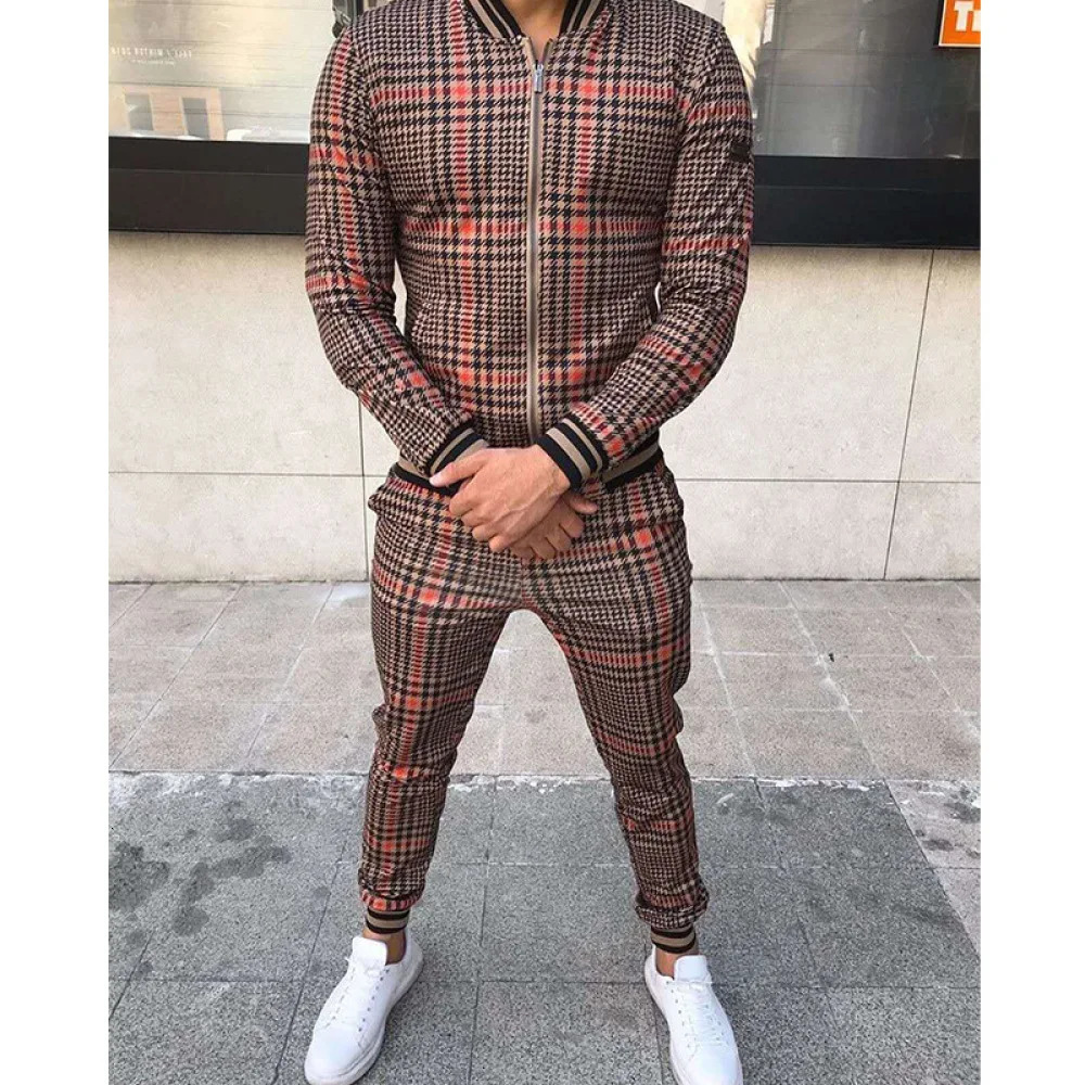 Gentlemen Tracksuit Set Jackets Sets Men zipper Suit Mens Fashion Tracksuit Sportsuit Men Sweatshirts Sportswear CoatPant 240816