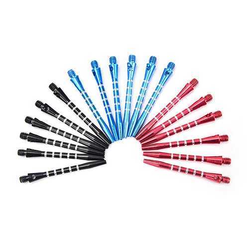 12pcs Aluminum Alloy Darts Shafts 53mm Aluminum Stem Shafts 3 Colors Black+Blue+Red 2BA Thread Dart Replacement Y240807