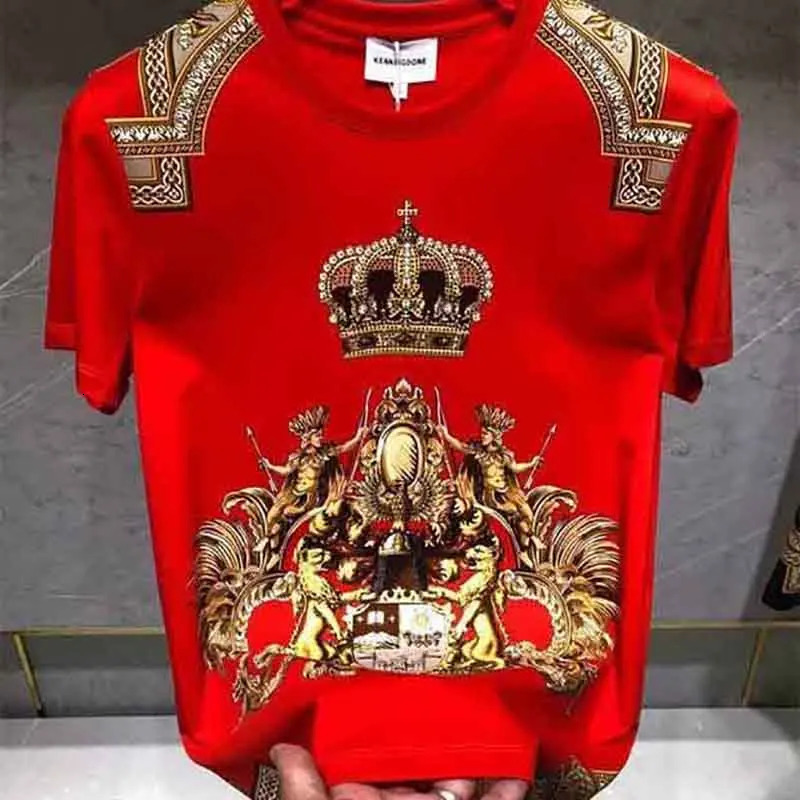 2024 European and American Summer Mens Round Neck Ultra Thin Short Sleeve T-shirt240808