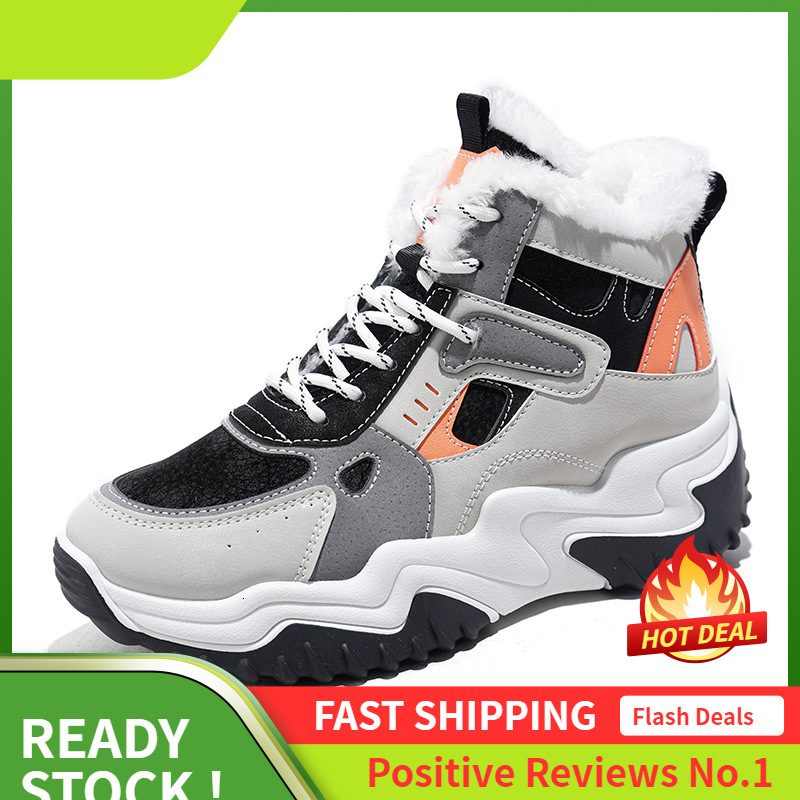 Ddmysports Ddmysports Little White Autumn New Collection With Veet Dad For Women Thick Bottom Versatile Casual Sports Igh Top Shoes Outdoor OUTDOOR