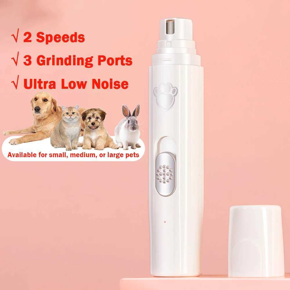 Rechargeable Electric Dog Nail Grinder Painless Paws Grooming for Small Medium Large Dogs Cat Pet Nail Trimmer 2-SpeedM240809