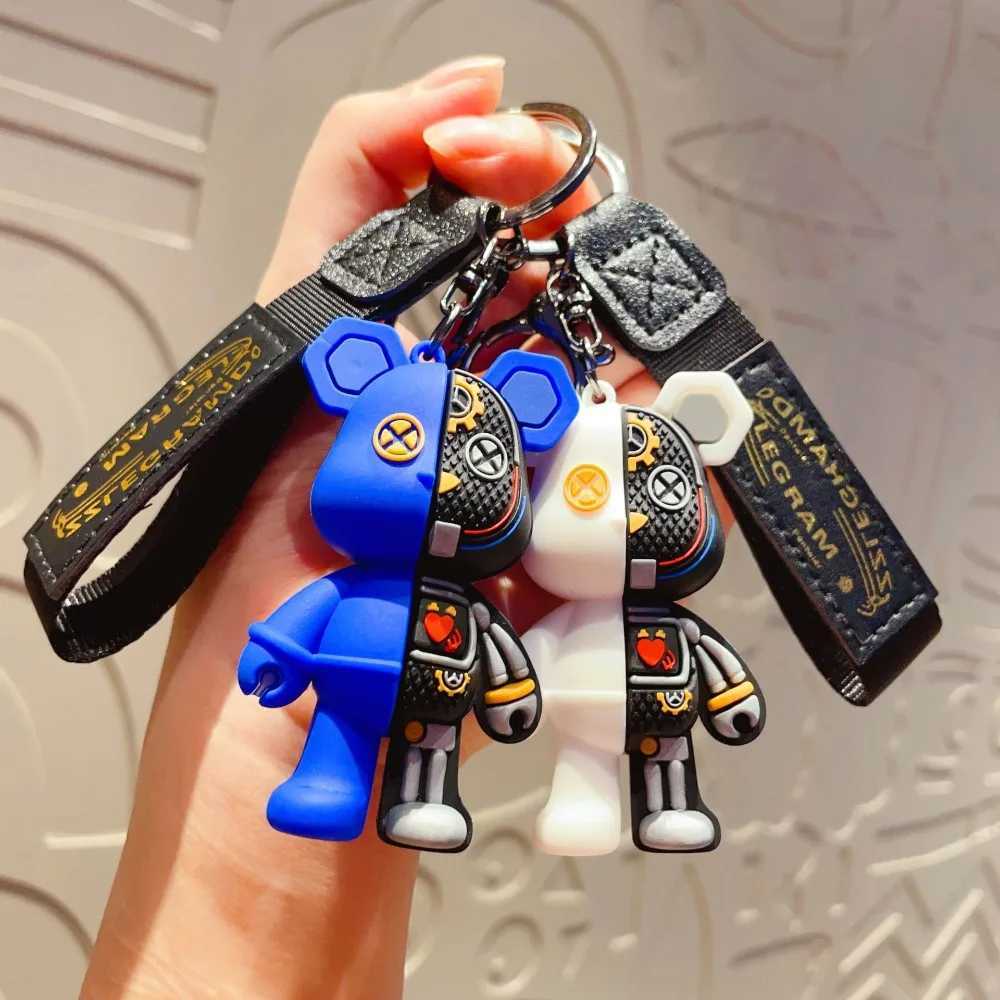 Cartoon Simple Mechanical Bear Cute Niche Doll Keychain Chain Bag Personalized Small Pendant Accessories Keychain Decorative Gift W240808