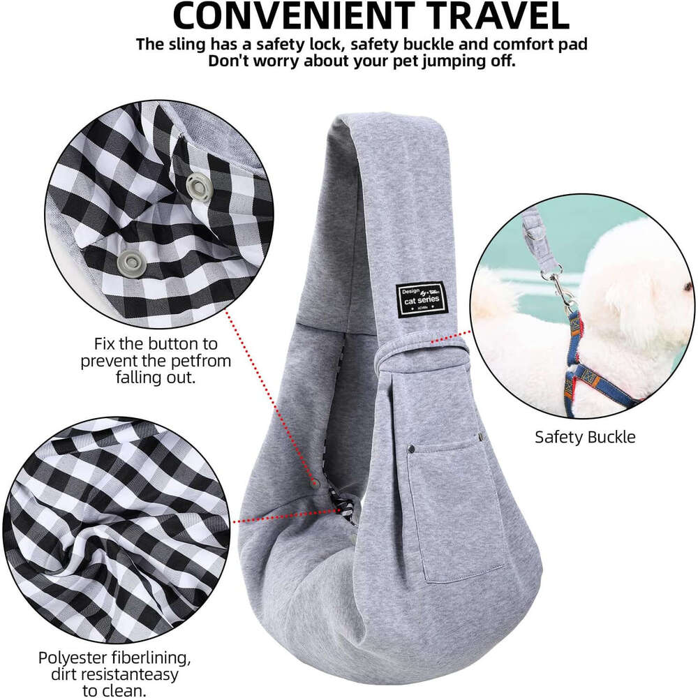 Cotton Comfortable Dog Bag Pet Out Crossbody Shoulder Bag Outdoor Travel Portable Cat Puppy Sling Bag Pet Carrying Supplies Zozostore