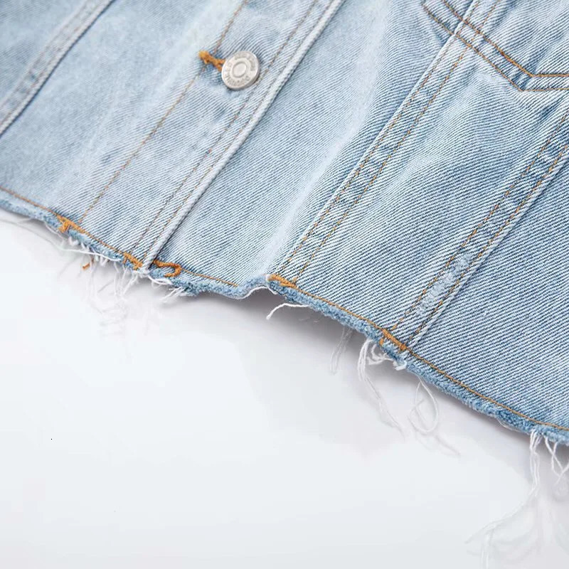 Autumn Drop Shoulder Loose Short Denim Jacket Vintage Women Lapel Pockets Single Breasted Draped Jean Coat Cool Outerwear 240809
