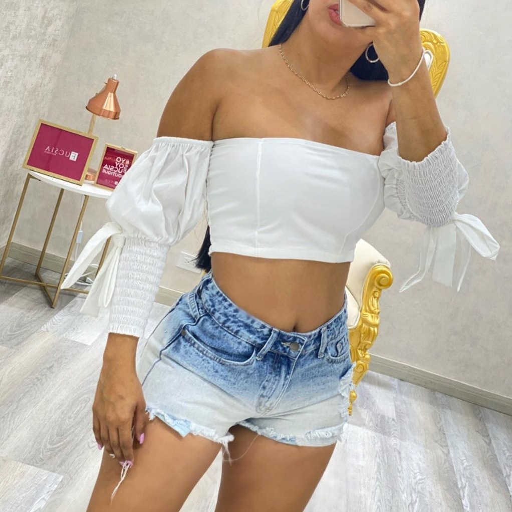 Summer Gradient Denim Shorts for Women High Waist Slimming and Hairy Hot Pants