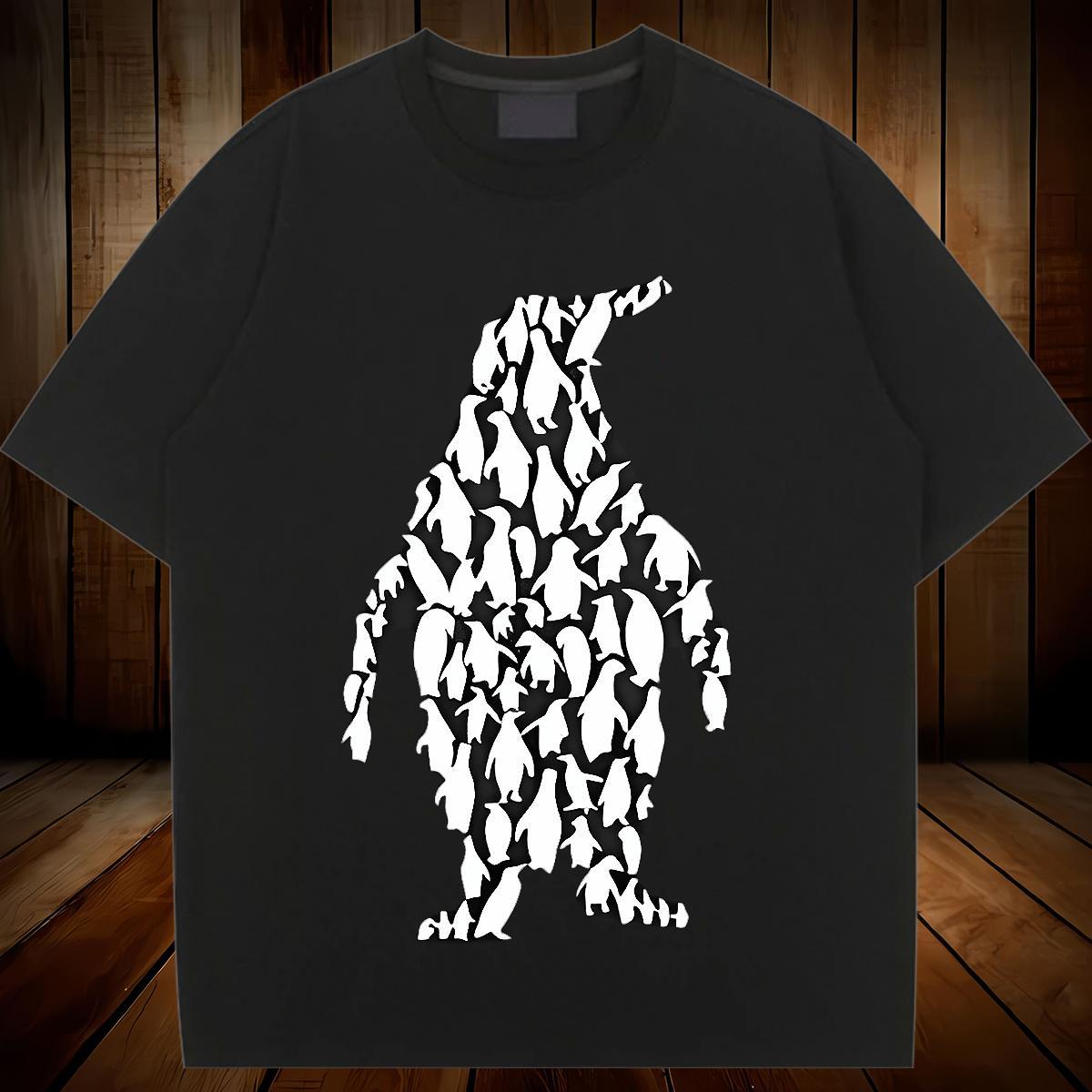 Lady T shirt Comfortable Women Tshirts Oversized L-4XL penguin Street 100% Cotton 230g Casual New Top Tees
