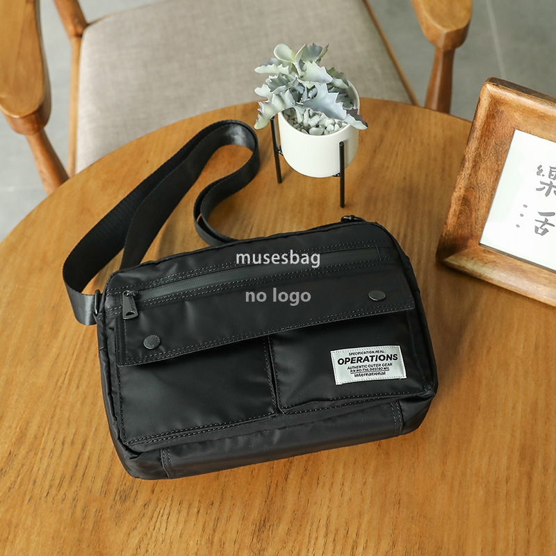 Korean shoulder bag men's simple crossbody bag Oxford cloth horizontal messenger bag Fashion travel backpack trend crossbody bag