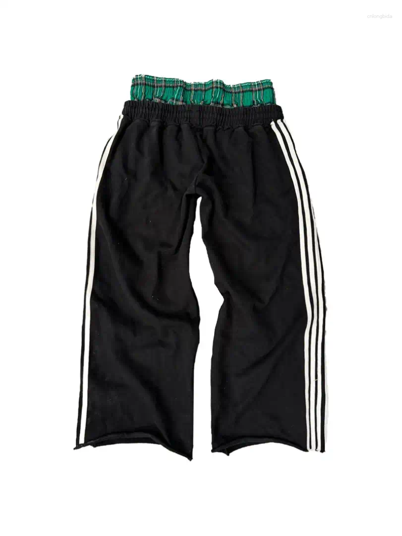 Men's Pants 2024 Haruku Fashion Simple Striped Casual For Men And Women Retro Loose Y2K Wide Leg Hip-Hop Sweatpants