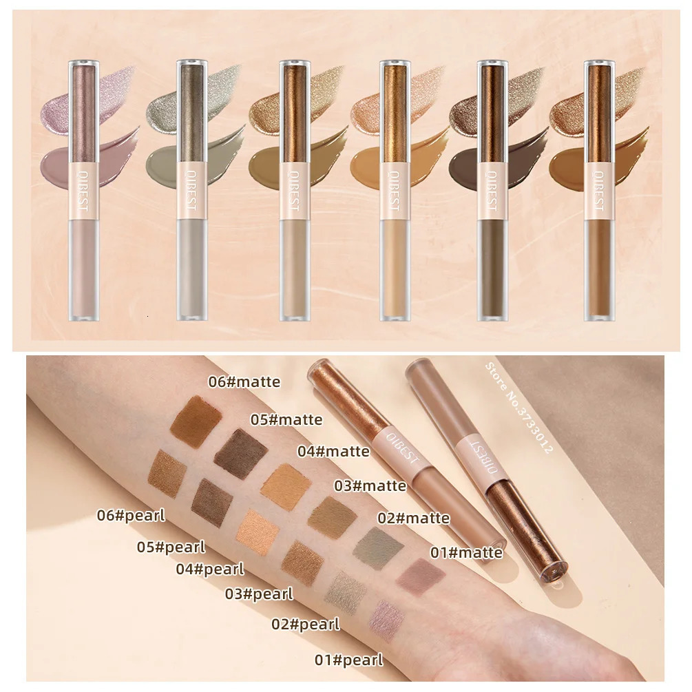2-in-1 stick pearl matte eye shadow cream smooth naked eye makeup liquid contour shadow stick waterproof shimmer pen 240808