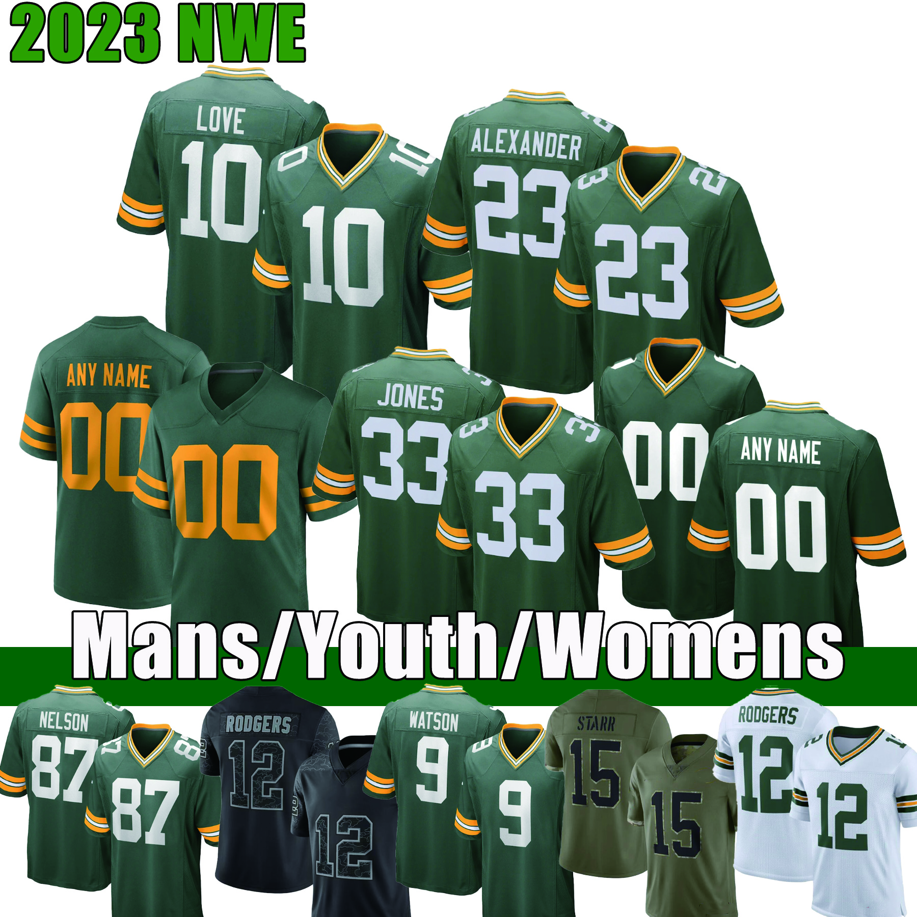 Love 8 Josh Jacobs Football Jersey Packers Jaire Alexander Jayden Reed Rashan Gary Watson Romeo Doubs Lukas Van Ness Luke Musgrave Xavier McKinney AJ Dillon Wicke man
