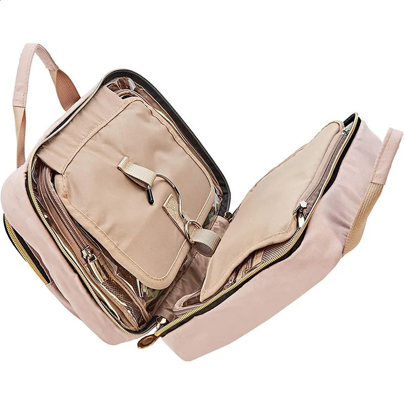 High quality womens makeup bag travel bathroom organizer waterproof storage hanger wash 240809