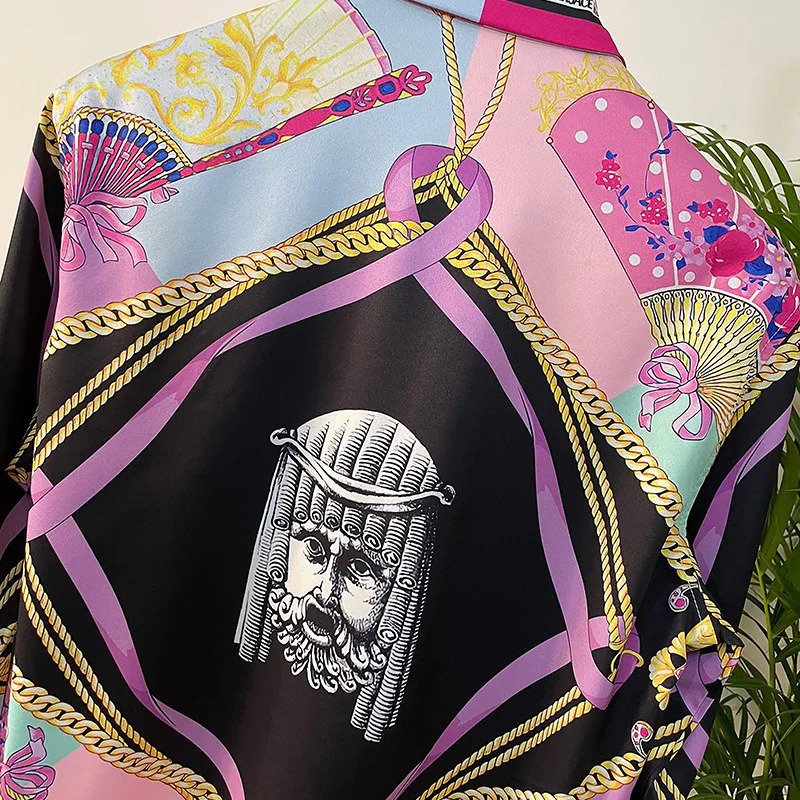 The European version of the European station is a large-sized fashionable casual and slim Baroque trend printed in eternal sleep240808