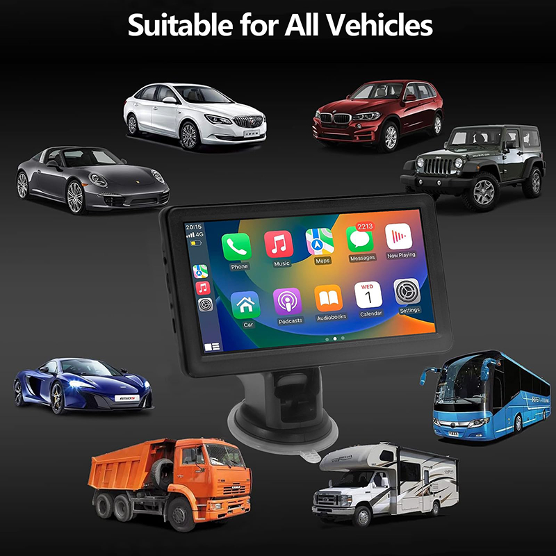 7 inch HD Car Stereo Wireless Carplay Screen for Car, Wireless Android Auto Screen, Car Audio Receivers with Voice Control, Mirror Link, Bluetooth, FM
