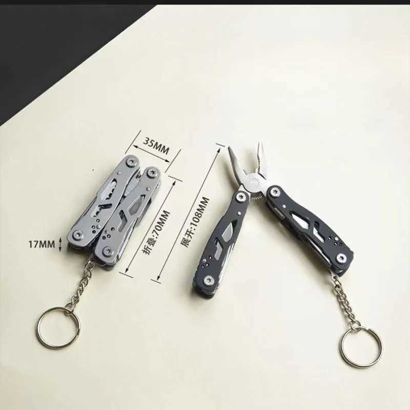 Outdoor mini folding multifunctional plywood clip keychain outdoor hiking tool pocket multi tool knife W240808