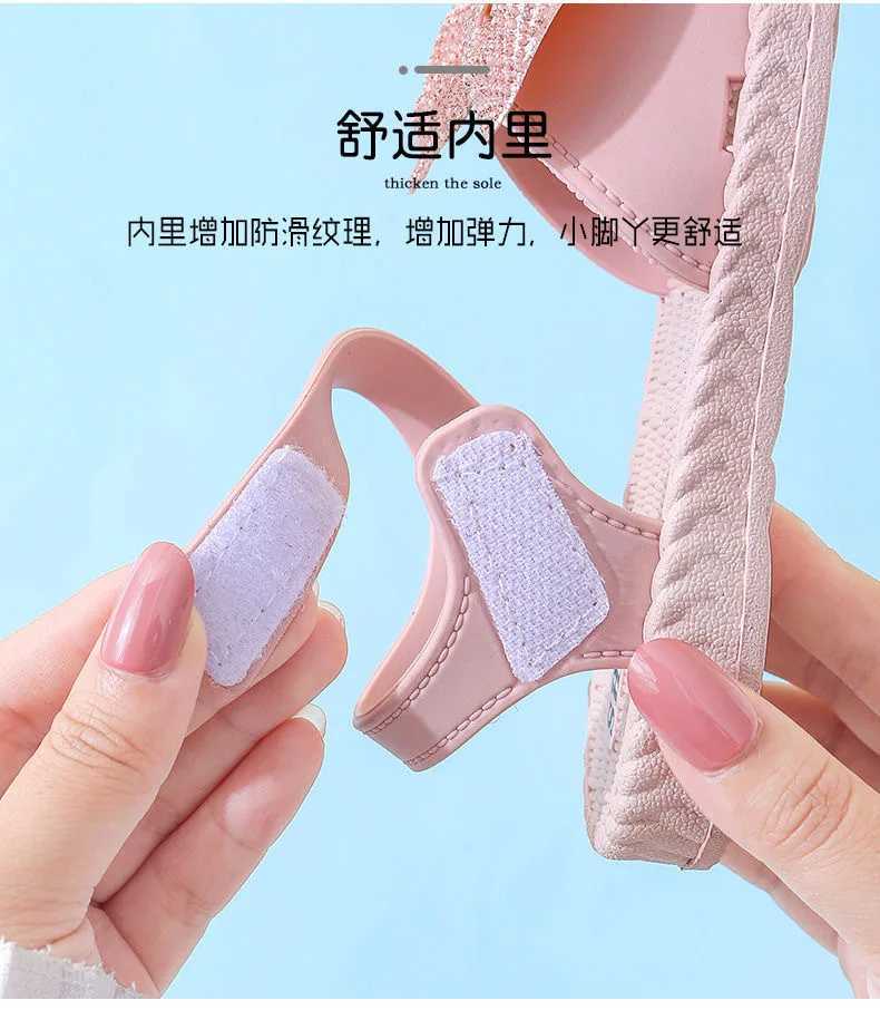 Girls Sandals Summer New Korean Version Middle University Childrens Casual Flat Bottom Soft Bottom Princess Shoes Version Little Girls Beach S W250108