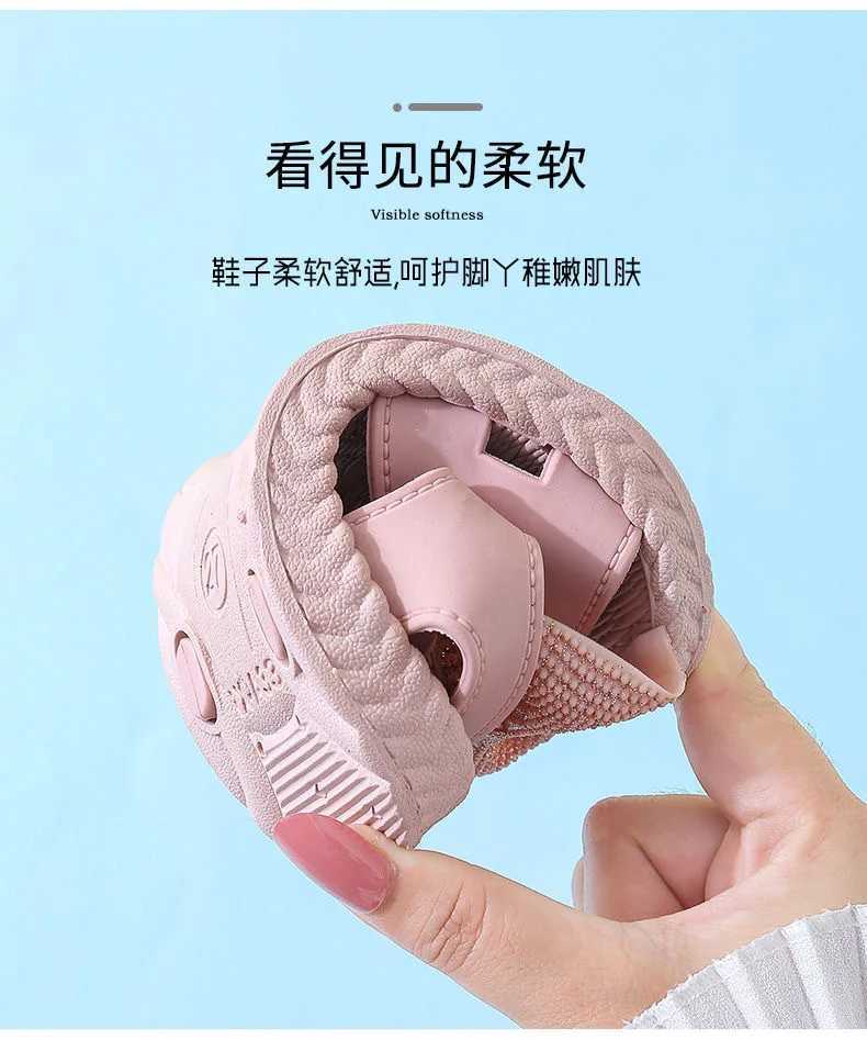 Girls Sandals Summer New Korean Version Middle University Childrens Casual Flat Bottom Soft Bottom Princess Shoes Version Little Girls Beach S W250108