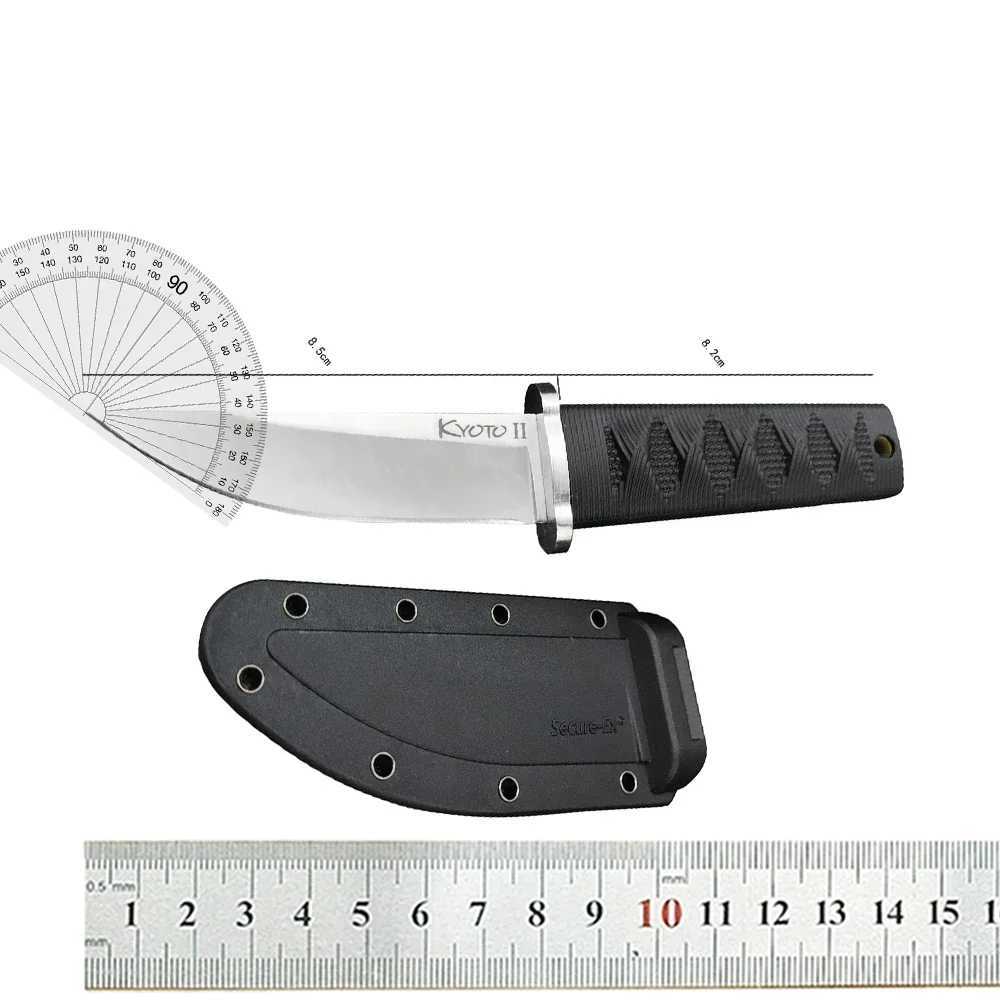 EDC Mini Samurai Combat Knife Outdoor Tactical Military Fixed Knives 440C Blade ABS Plastic Handle Hunting Survival Gear ToolsXJ240808