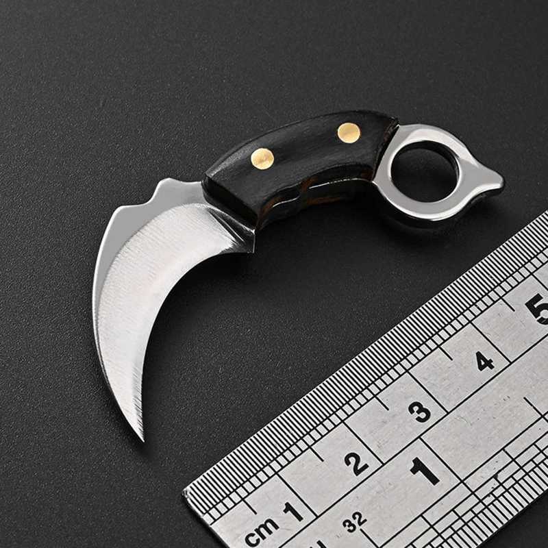 1 mini knife EDC stainless steel blade pocket keychain outdoor tool open quick pocket knife pendant gift accessory W240808