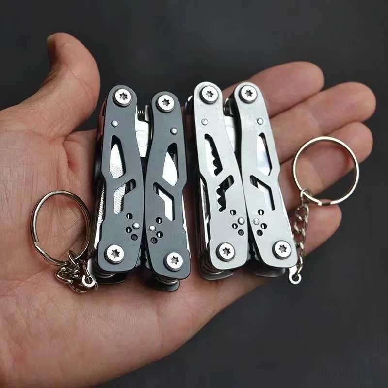 Outdoor mini folding multifunctional plywood clip keychain outdoor hiking tool pocket multi tool knife W240808