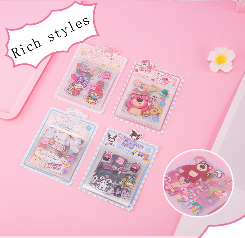25 sheets of creative cartoon stickers, non repeating decorative stickers, children's DIY account stationery materials wholesale