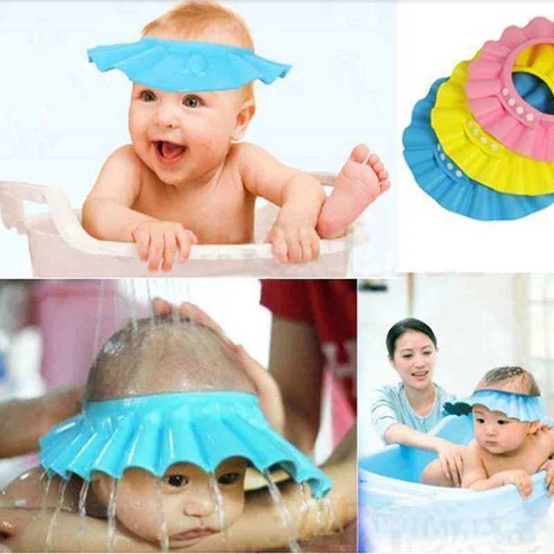 2023 hot selling baby shower cap pad cap adjustable baby shower protection eye waterproof shampoo splash conditionerW240717vbn