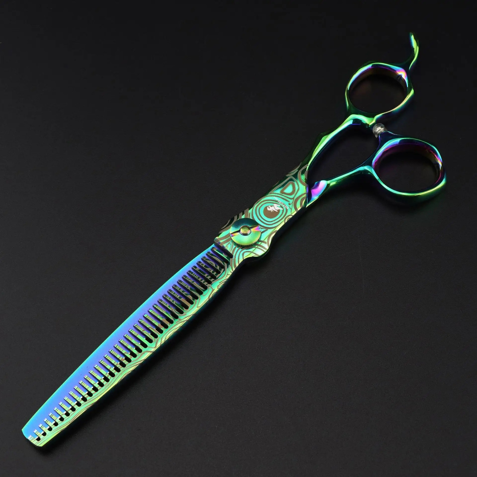 Professional Green JP440c Steel 7 Damask Pattern Hair Scissors Haircut Thinning Barber Cutting Shears Hairdresser Scissors 240808
