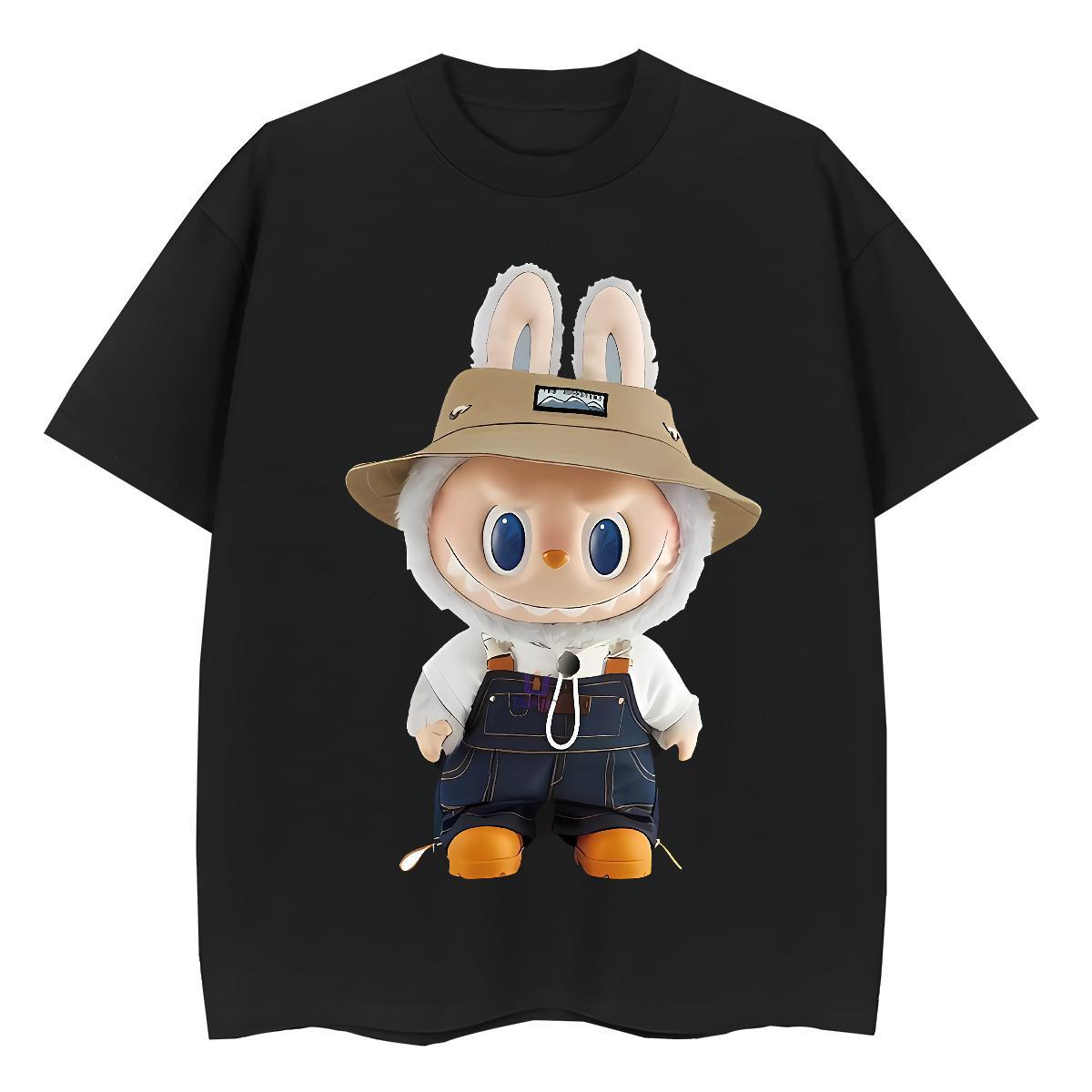 2024 Designer Man T Shirts Labubu Crew Neck 100% Cotton 230g Tshirts Street wear Hip Hop Custom Print Plus Size Popular Tee Shirt