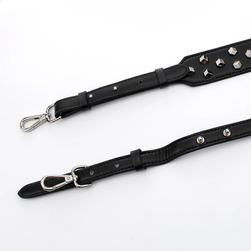 TINBERON Bag Strap For Genuine Leather Adjustable Wide Crossbody Strap Fashion Metal Rivets Bag Accessories Belt Shoulder Straps 240808