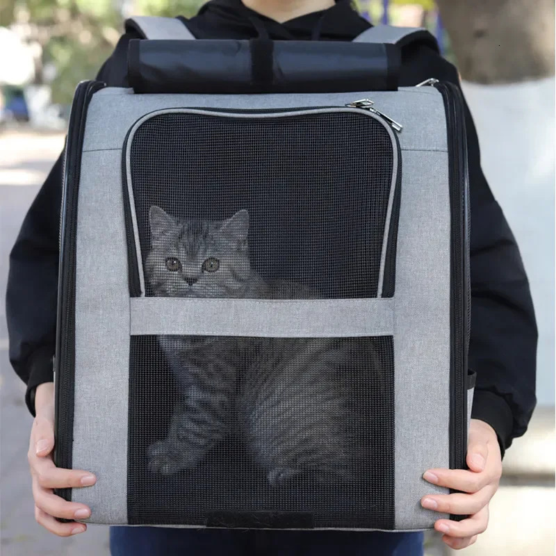 Pet backpack large space breathable portable travel bag pet 240808