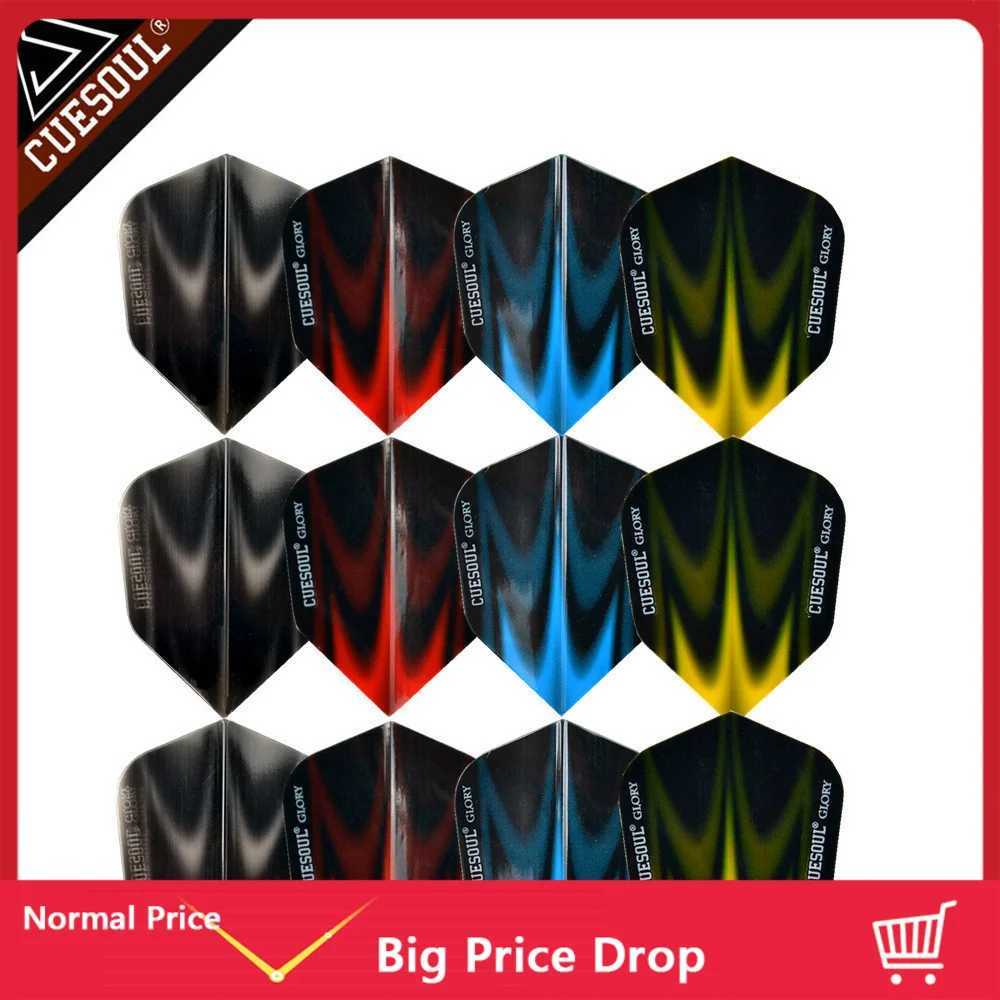 CUESOUL 12pcs 4 Sets Extra Thick Translucent Dart Flights Tails Wings Dardos Feather Leaves For Dartboard Games Accessories Y240807
