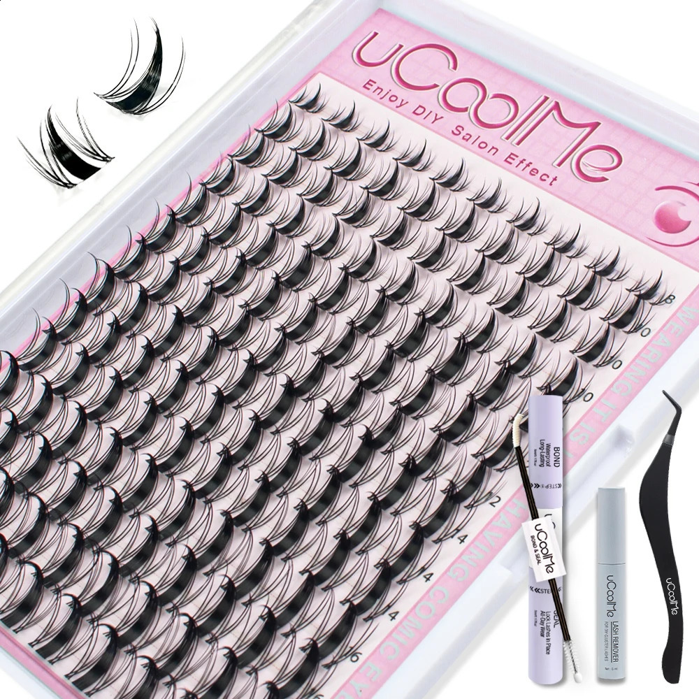 UCoolMe lashes Fairy Lashes Cluster C Curl 140 Pcs Individual Lash Clusters False Eyelashes Extension Natural Look Beginner Frie 240731