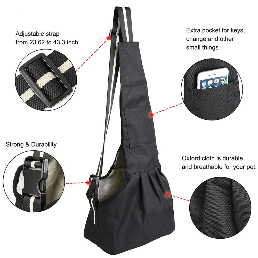 Pet sling suitable for small dogs cats adjustable handbags shoulder straps backpack racks BG0152 240808