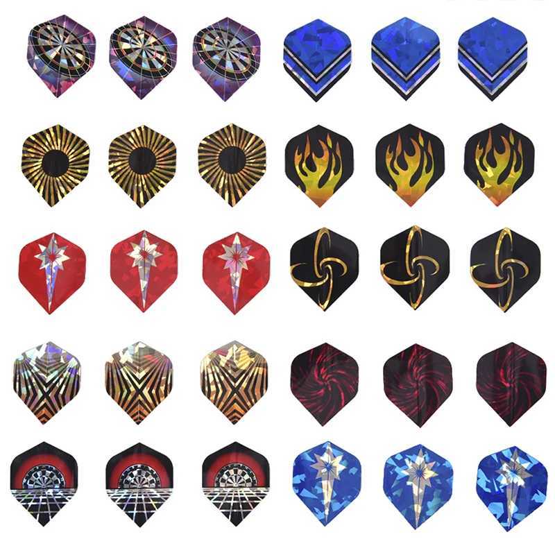 15/30Pcs PVC Reflective Laser Dart Wing Set Darts Flights Nice Dart Flights Set Entertainment And Leisure Products Y240807