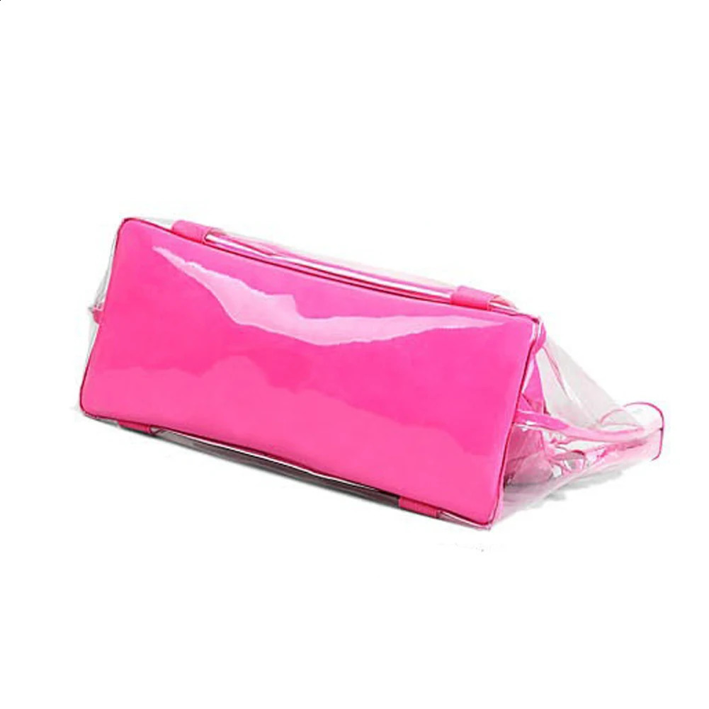 Bolsos Carteras Mujer Fashion Women Jelly Candy Clear Transparent Handbag Tote Shoulder Bags Beach Bag 240809