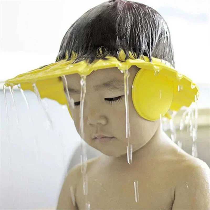 Baby safety bathtub shampoo cap childrens shampoo cap shampoo soft adjustable elastic cover childrens protective shower capW240717