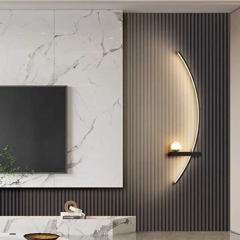 Nordic LED wall light strip wall light used for bedrooms living rooms learning staircases home decoration indoor lighting fixtures gloss B250117