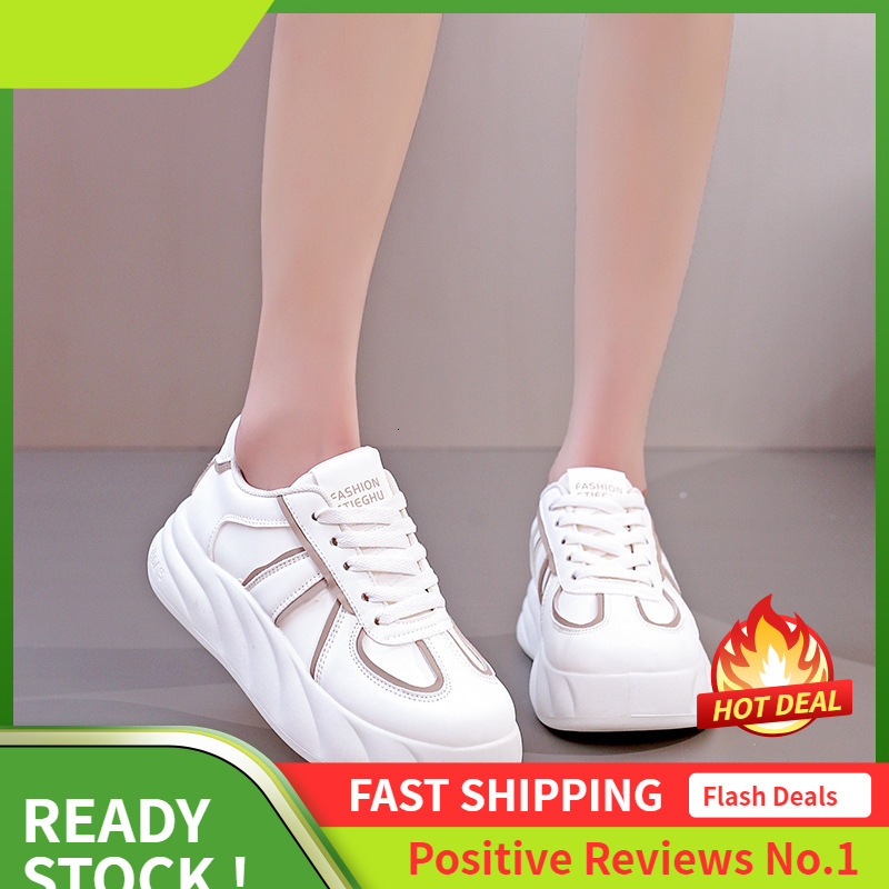 Ddmysports Ddmysports Autumn White Women New Korean Version Ins For Female Students Eight Increasing Sports Board Casual Trendy MX Outdoor Shoes OUTDO