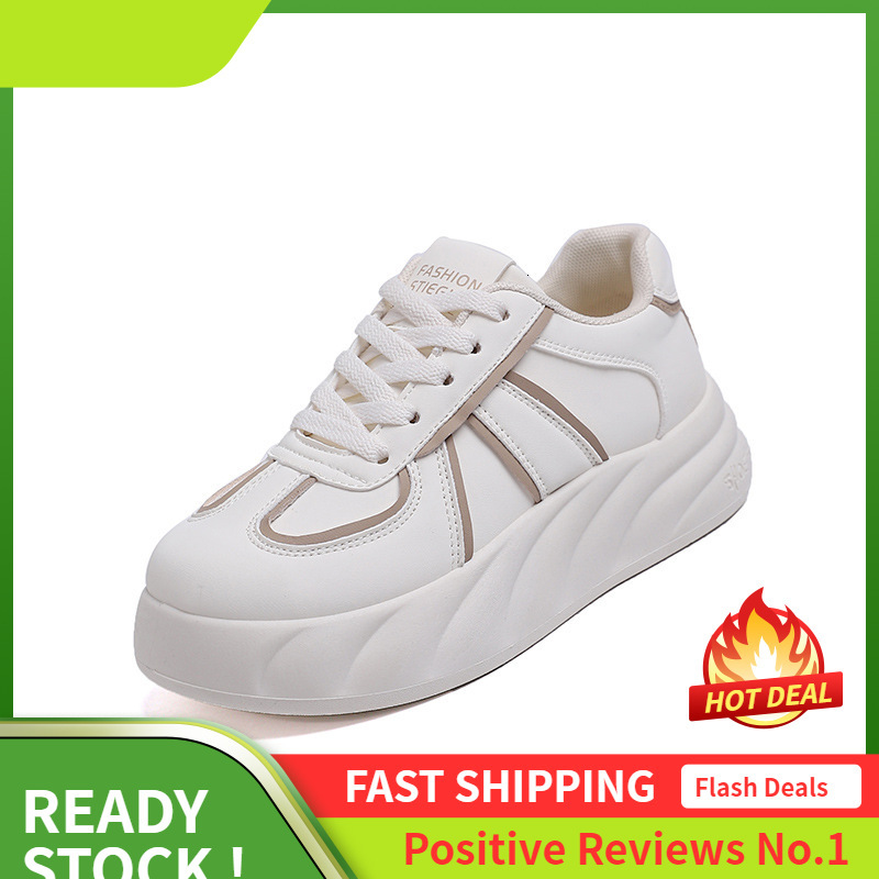 Ddmysports Ddmysports Autumn White Women New Korean Version Ins For Female Students Eight Increasing Sports Board Casual Trendy MX Outdoor Shoes OUTDO
