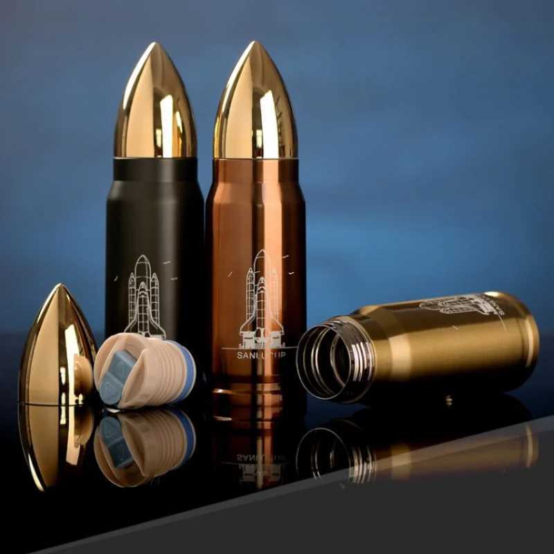 Bullet Thermos Vacuum Insulated Flasks 350ml 500ml 1000ml for Army Man Water Coffee Bottle Keep Hot Cold Double Wall Thermo CupCL240809