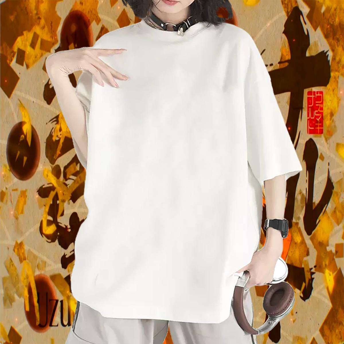 Popular Womens Tshirts 230g Cotton joker High Street Hip Hop Woman T Shirts Short sleeve Soft Cartoon Printing L-4XL Tops Tees
